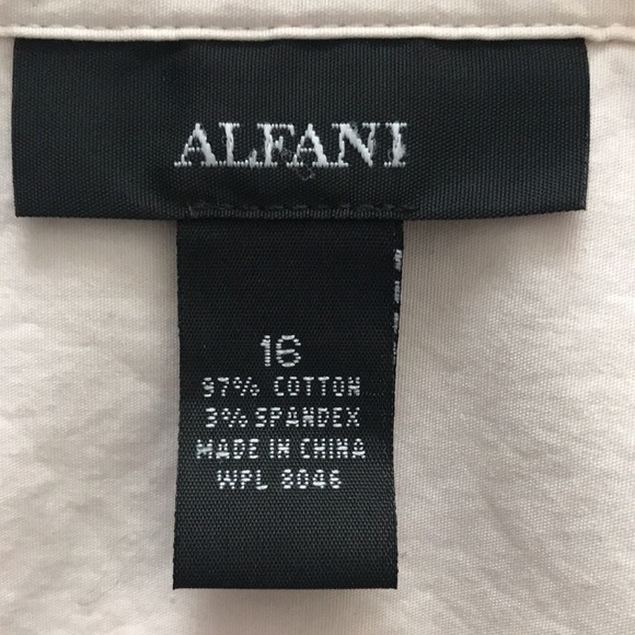 Alfani Light Pink Button Down Shirt Size 16 - Picture 5 of 5